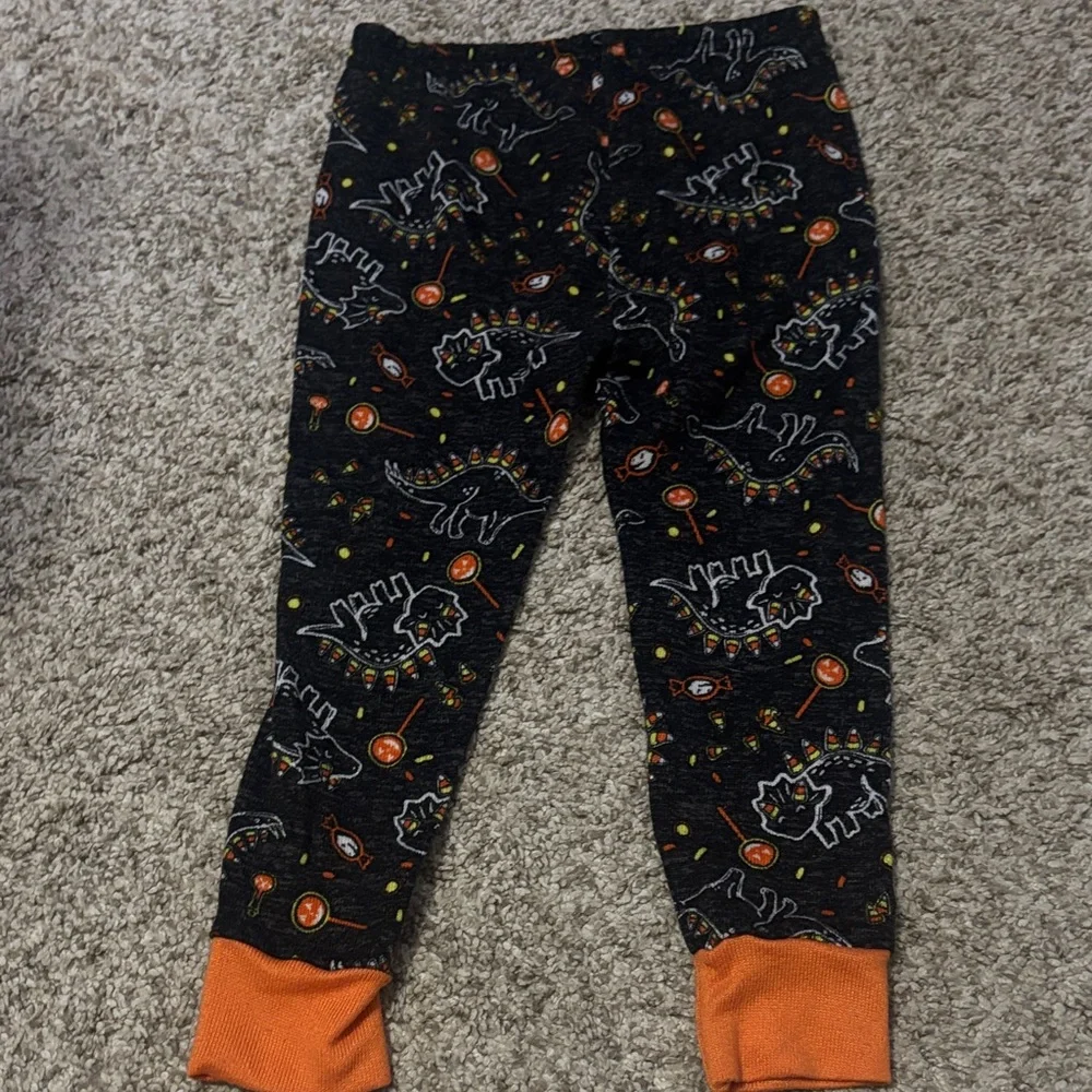 Candy-Saurus Black & Orange Kids Pajama Set